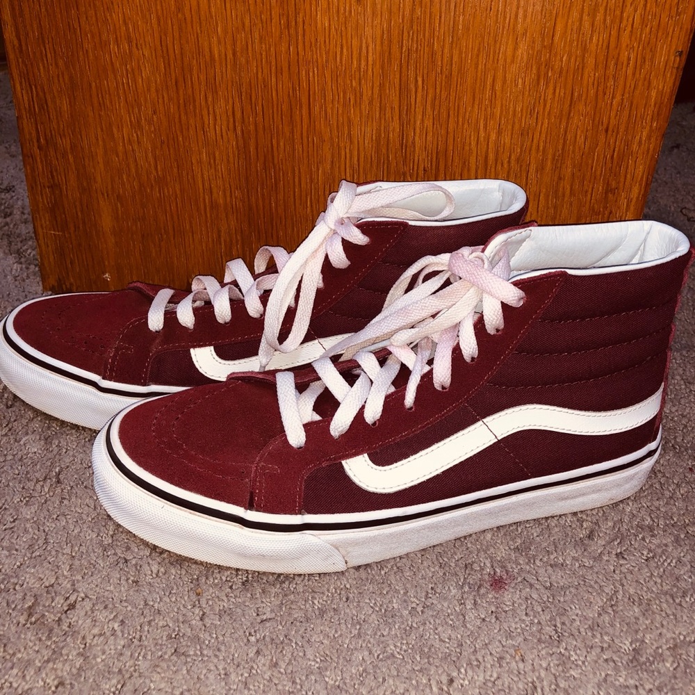 Wine Red High Top Vans